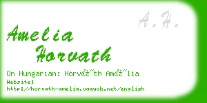amelia horvath business card